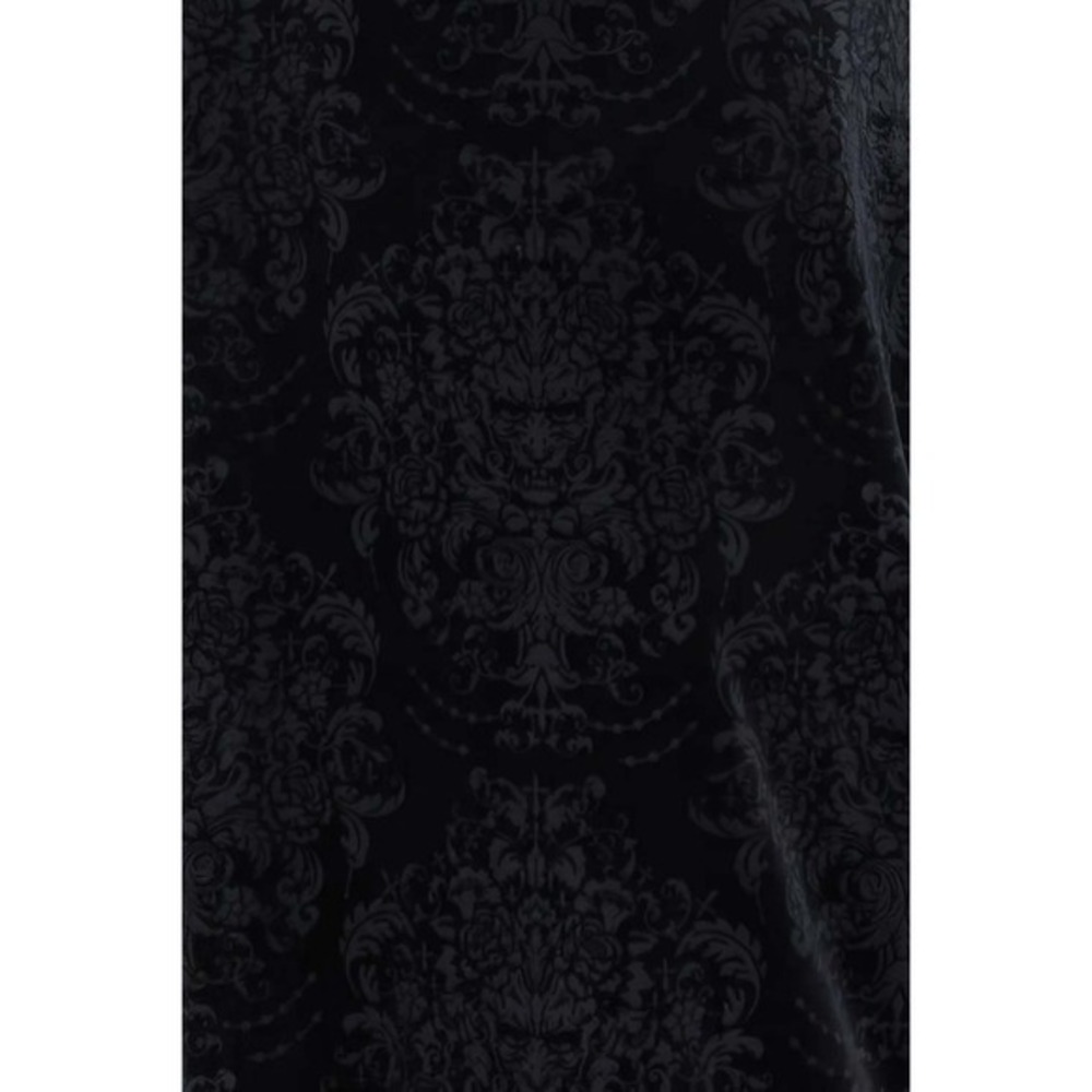 Killstar Crimson Fiend Black Burnout Velvet Damask Maxi Dress Womens Goth Scoop - Picture 3 of 4